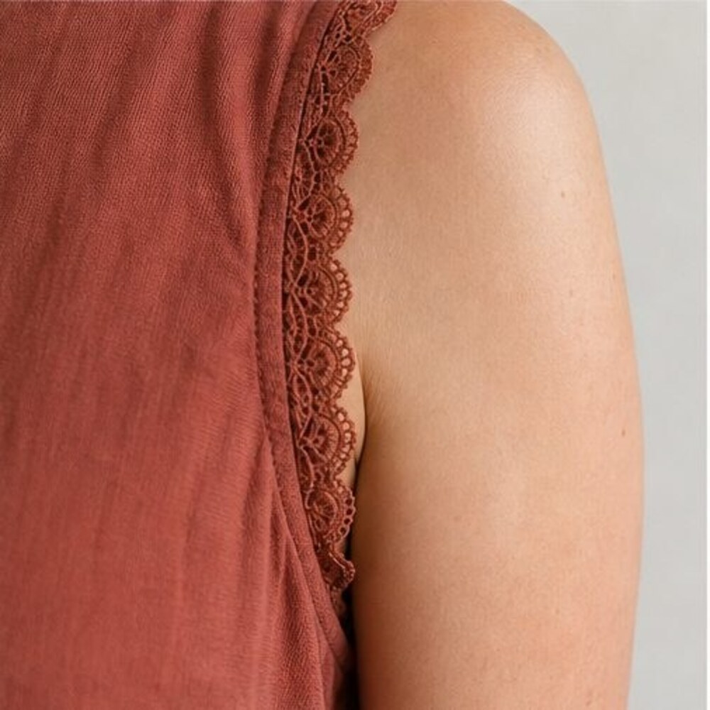 Rust Tunic Blouse - Picture 5 of 6